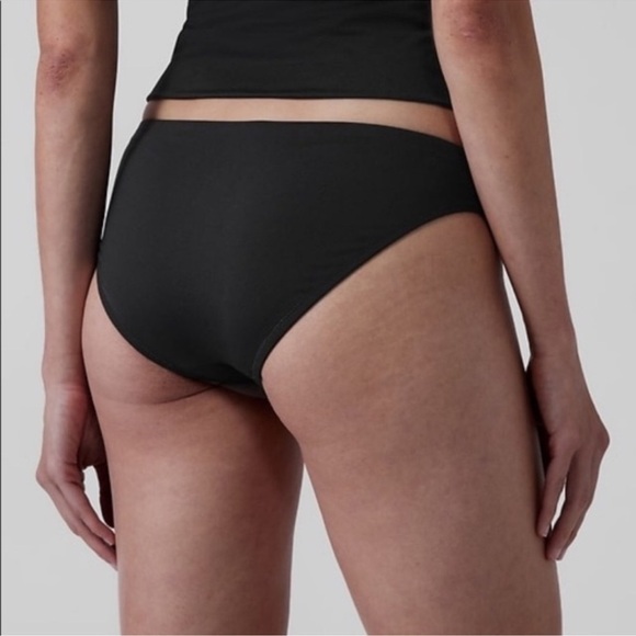 Athleta Black Clean Medium Bikini Bottom vacation beach cruise - Picture 4 of 10